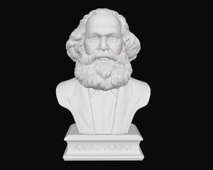 Buste / Statue En Pierre Du Philosophe / Socialiste Allemand Karl