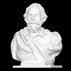 Peter Paul Rubens Sculpture, Rubens  Bust, Rubens Statue,  Flemish Artist, Baroque Art, 3D Printed Sculpture, Size & Colour Options