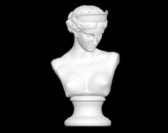 Venus de Milo Bust, 3D Printed Roman Goddess Sculpture
