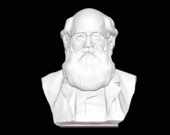 Peter Kropotkin Bust, Anarchist Icon, 3D Printed Statue