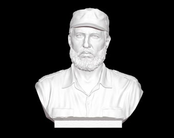 Scultura di Fidel Castro, statua di Fidel Castro, busto di Fidel Castro, statua stampata in 3D, dimensioni e opzioni di colore