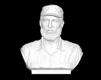 Fidel Castro Bust: 3D Printed Plastic Sculpture - Size & Color Options