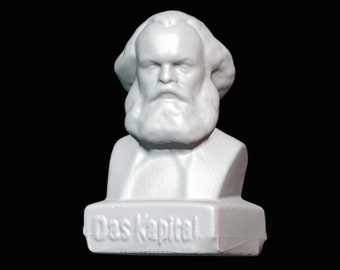 Busto de Karl Marx, El Capital, estatua de plástico impresa en 3D