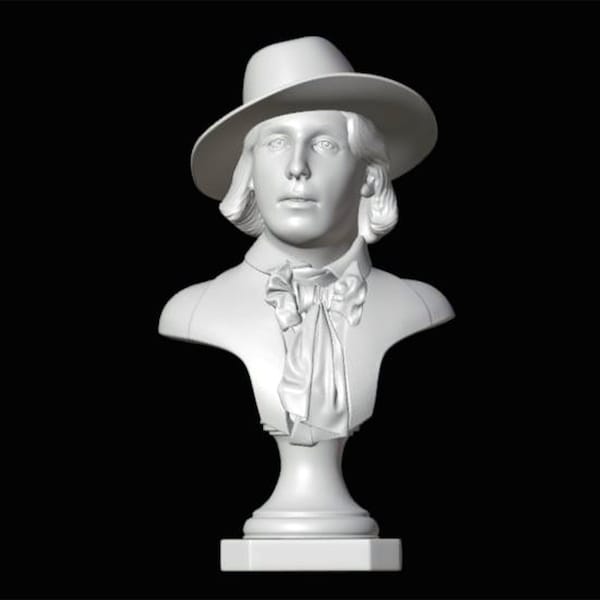 Oscar Wilde Büste, Oscar Wilde Statue, Oscar Wilde Skulptur, Irischer Dichter, 3D Gedruckte Statue, Größe & Farboptionen