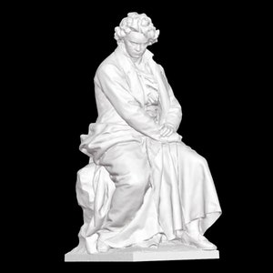 Ludwig Van Beethoven Sculpture, Beethoven Statue, German Composer, Classical Music, 3D Printed Sculpture, Size & Colour Options
