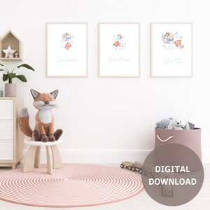 Nursery prints boy, Boys room decor, Baby boy nursery wall art, Bears with balloons, Printables boys gift