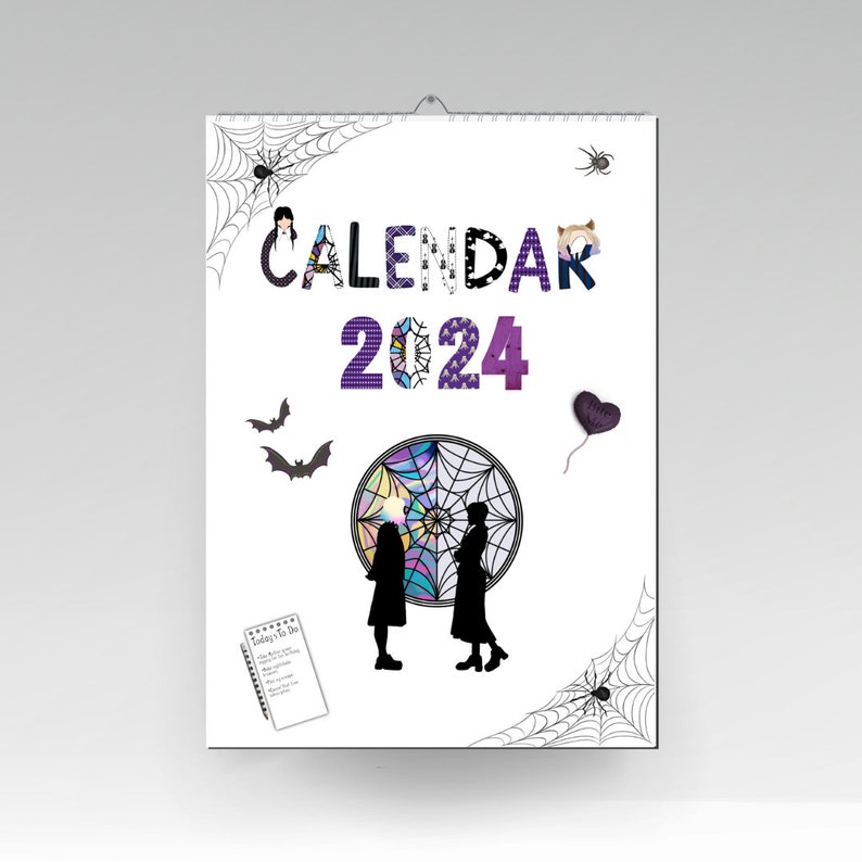 Wednesday 2025 Calendar 2025 Calendar Addams Family Gift Etsy