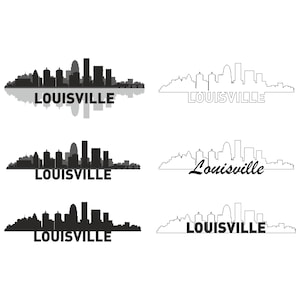 De skyline van Louisville, Louisville svg, Louisville Kentucky, Louisville Skyline SVG, Louisville PNG, Louisville Vector, digitale download