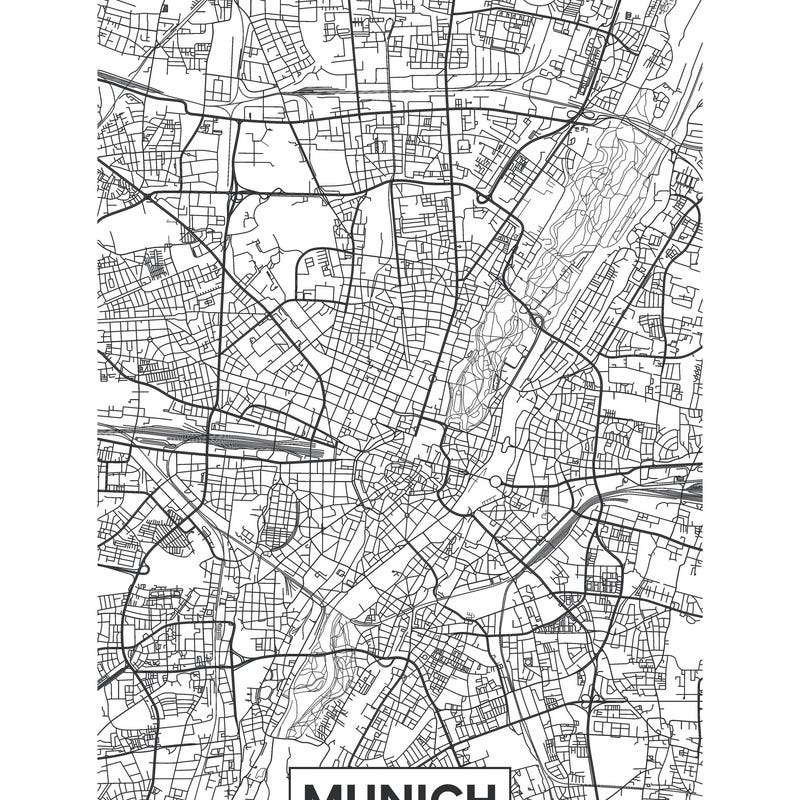 München Mapi Stadtplan map münchen - Etsy.de