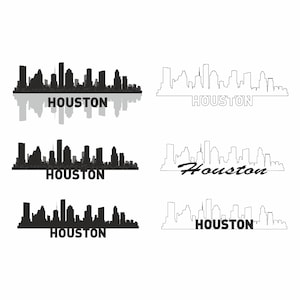 Houston Skyline SVG, Houston SVG, Houston PNG, Houston Texas Vector, United States, Houston City, Digital Download