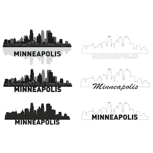 Minneapolis Skyline svg, Minneapolis svg, Minneapolis png, Minnesota svg, Minneapolis Skyline, Minnesota Vector