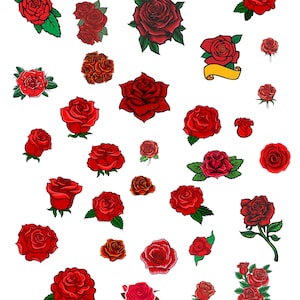 Red rose Svg, Rose svg, Roses template svg, Rose Svg designs, Flowers svg, Red Rose Clipart, Rose Silhouette, Rose svg bundle