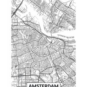 Amsterdam SVG, Png, Cdr, AI, Eps, Dxf, Amsterdam Karte, Straßennetz Amsterdam, Amsterdam Stadtplan, Karte von Amsterdam, Amsterdam Cut-Datei