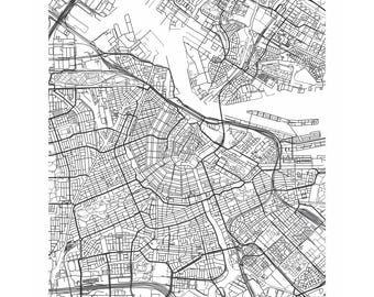 Amsterdam Svg,Png,Cdr,AI,Eps,Dxf, Amsterdam Map, Street Network Amsterdam, Amsterdam City Map, Map of Amsterdam, Amsterdam Cut file