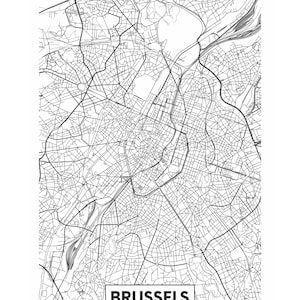 Bruselas Svg,Png,Cdr,AI,Eps,Dxf, Mapa de Bruselas, Arte de Bruselas, Red de calles de Bruselas, Mapa de la ciudad de Bruselas, Mapa de Bruselas, Archivo de corte de Bruselas