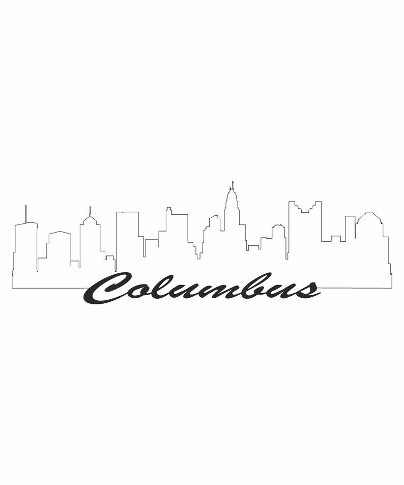 Columbus Skyline SVG, Png, Columbus SVG Vector, Columbus Ohio, Columbus ...
