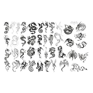 Dragon SVG, Dragon Silhouette, Dragon Clipart, Dragon Vector, Flying Dragon Svg, Dragon cut Files for Cricut, magical dragons
