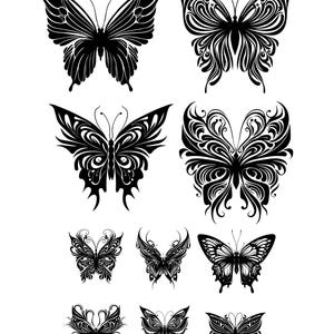 Butterfly SVG, Butterfly Vector, Butterfly Symbol svg, Butterfly Clipart, Butterfly Tattoo Stencils, butterfly tattoo svg, Tribal Butterfly