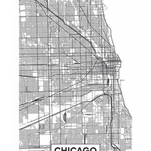Chicago Svg,Png,Cdr,AI,Eps,Dxf, Chicago Map, Chicago Art, Street Network Chicago, Chicago City Map, Map of Chicago, Chicago Cut file