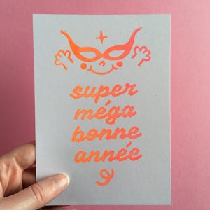 Super méga bonne année rose-orange
