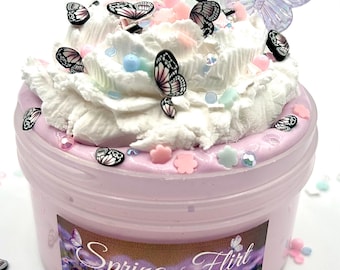 Coqueteo de primavera - Slime de mantequilla - DIY - ASMR