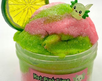 Hot Pink Lime Axolotl - Cloud Slime - ASMR