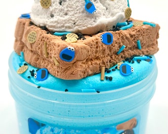 Cookies & Cream Monster Toast - Butter Slime - ASMR - DIY Clay