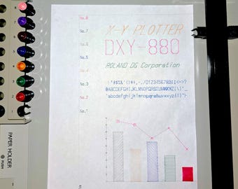 Vintage Roland DXY-880 X-Y Pen Plotter | 8-pen Auto Changer