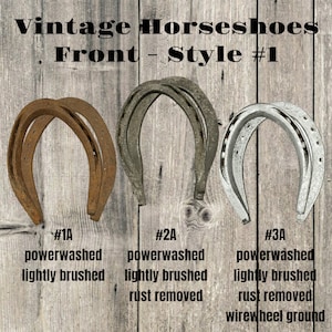 Qty2 Vintage 1950s Rustic Lucky Horseshoes - Equestrian/Home Decor for Craft Projects Chic Cottage Horse Shoe