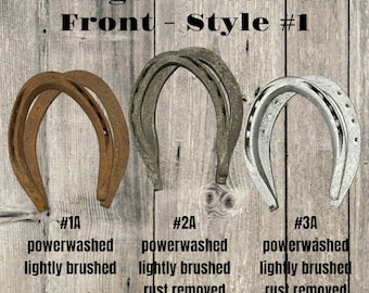 Qty2 Vintage 1970s Rustic Lucky Horseshoes - Equestrian/Home Decor for Craft Projects Chic Cottage Horse Shoe