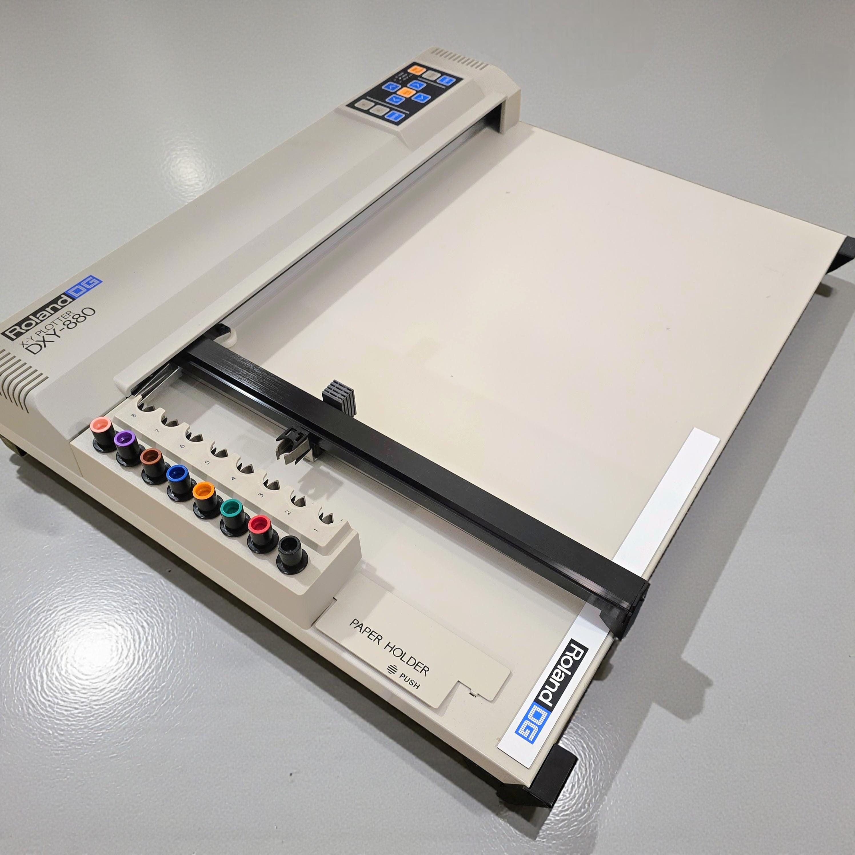 Vintage Roland DXY-880 X-Y Pen Plotter | 8-pen Auto Changer