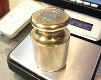 Báscula de calibración de latón OHAUS de 1,0 kg de época, peso de 1 kilogramo