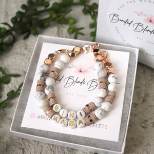 Mama & Mini Marble Beaded Bracelet Set