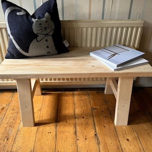 Wide Handmade Wooden Bench