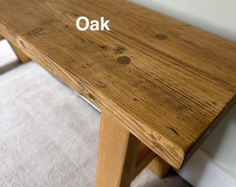Handmade Wooden Bench with Narrow legs