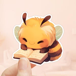 Niedliche Hummel Lese Aufkleber, Bienen Aufkleber, wasserdichtes Vinyl, Buch-Liebhaber Geschenke, Kindle Aufkleber, Reader Geschenkaufkleber, Bienenliebhaber