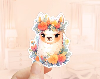 Cute Llama Sticker, Laptop Sticker, Animals lover, waterproof stickers, planner stickers, Llama Stickers, Kindle Sticker, Alpaca