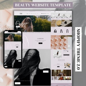 Hair Website Template, Beauty Shopify Theme Template 2.0, Unique Website Theme, Elegant Shopify Theme, Luxury Shopify Theme, Shopify Website