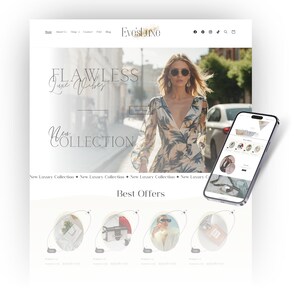 Szablon witryny Shopify 2.0 Luxury Boutique, projekt witryny e-commerce dla odzieży premium, motyw witryny Shopify Fashion dla butiku