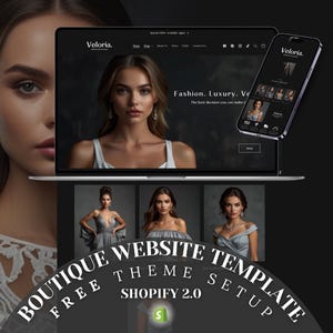 Premium Shopify 2.0 Boutique Website Template, Shopify 2.0 Free Theme Setup, Clothing Theme For Shopify Small Business Ecommerce Store