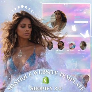 Spiritual Shopify Theme Website Template, Mystique Shopify Website Template, Shopify Pink Theme Website, Shopify Magical Webstie Template