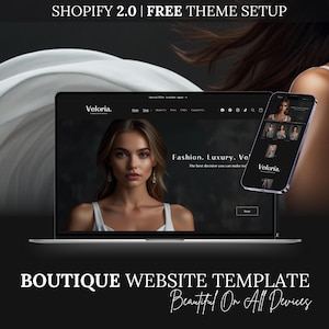 Premium Shopify 2.0 Boutique Website Template, Shopify 2.0 Free Theme Setup, Clothing Theme For Shopify Small Business Ecommerce Store