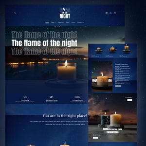Shopify Clean Candle Website Template, Shopify Website Template for Candle, Candle Business Website Theme Template, Candle Website Shopify