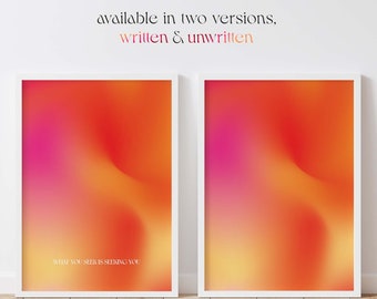Manifest druckbares Zitat Poster Gradient Print Aura Poster spirituelle Wand Kunst Zitat Druck Affirmation Wand Kunst Aura DIGITAL DOWNLOAD