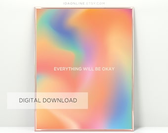 Manifest Druckbares Zitat Poster Farbverlaufsdruck Aura Poster Spirituelle Wandkunst Zitat Druck Affirmation Wandkunst Aura Druck DIGITAL DOWNLOAD