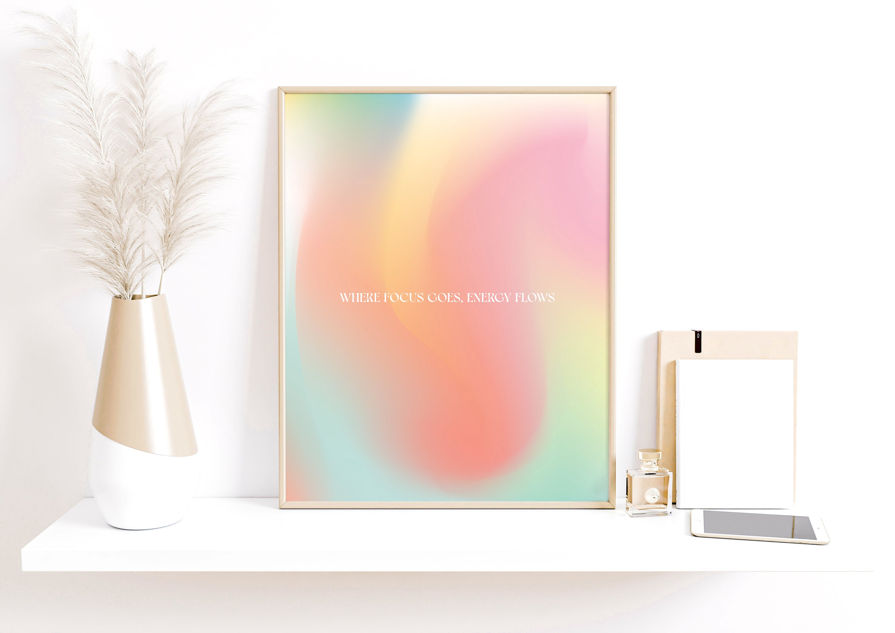 Manifest Printable Quote Poster Gradient Print Aura Poster - Etsy