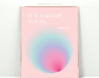 Manifest druckbares Zitat Poster Gradient Print Aura Poster spirituelle Wand Kunst Zitat Druck Affirmation Wand Kunst Aura DIGITAL DOWNLOAD