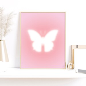 Butterfly Printable Aesthetic Wall Art Dorm Decor Gradient - Etsy