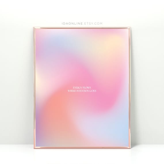 Manifest Printable Quote Poster Gradient Print Aura Poster - Etsy