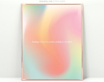 Manifest Printable Quote Poster Gradient Print Aura Poster Spiritual Wall Art Quote Print Affirmation Wall Art Aura Print DIGITAL DOWNLOAD